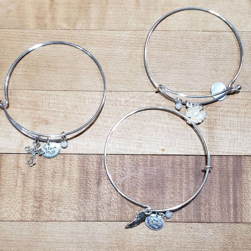 Bundle of silvertone bracelets from Avon